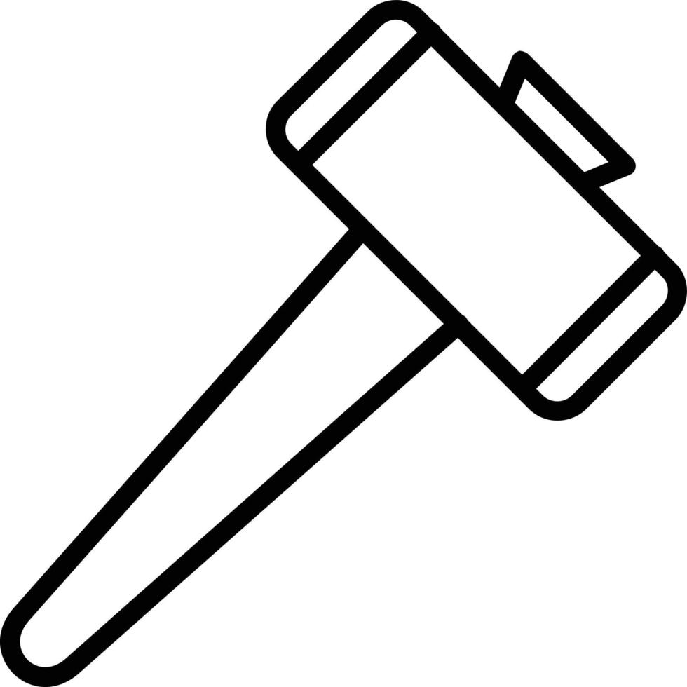 Hammer Vector Line Icon