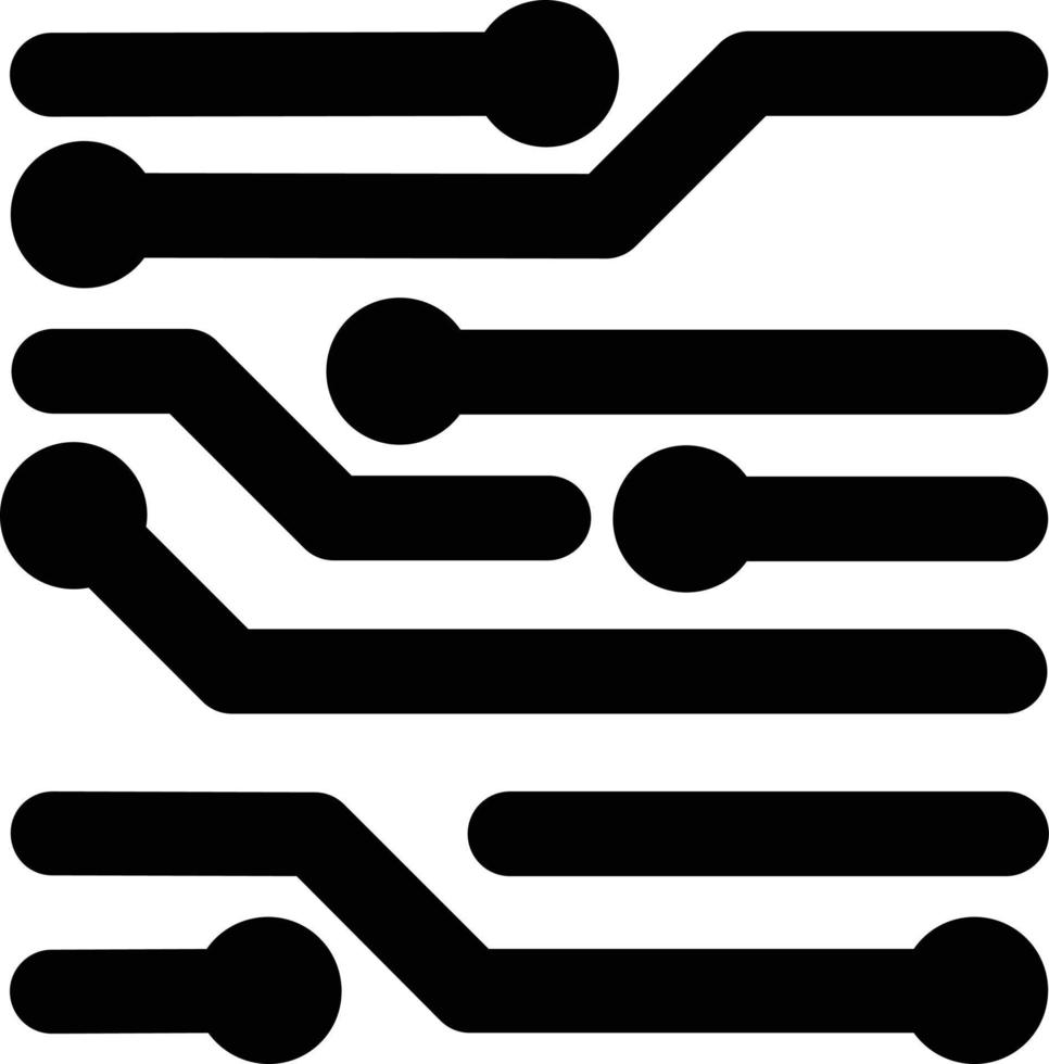 Circuit Glyph Vector Icon
