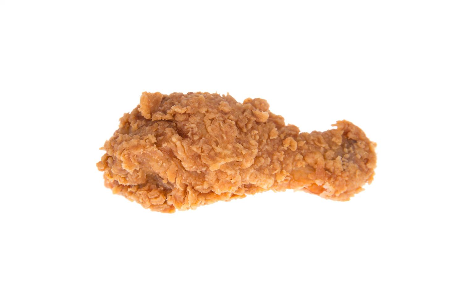 Fried chicken isolated on white background photo