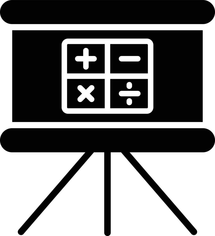 Mathematics Glyph Vector Icon