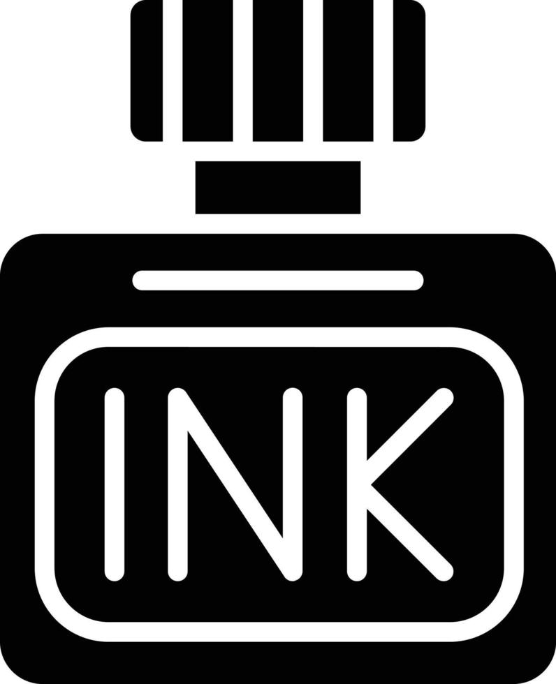 Ink Bottle Glyph Vector Icon