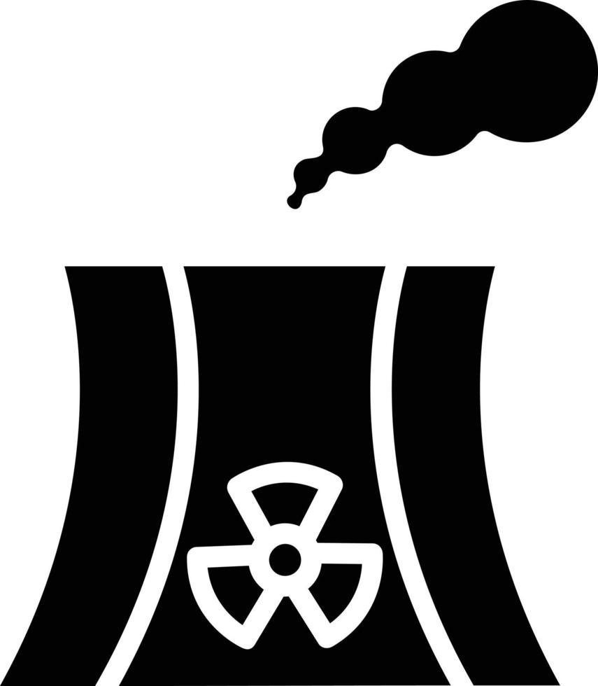 Nuclear Glyph Icon vector