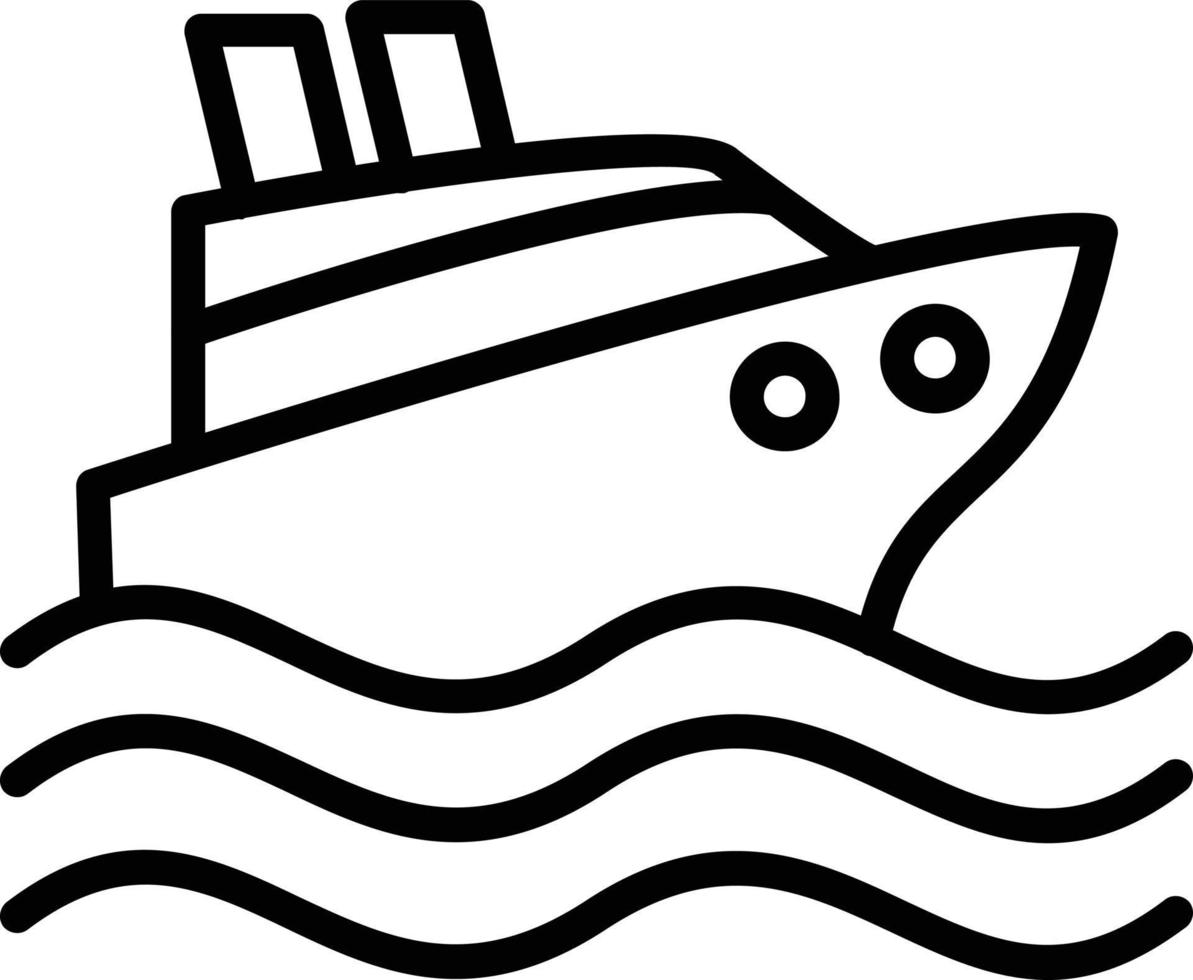 Cruise Vector Line Icon