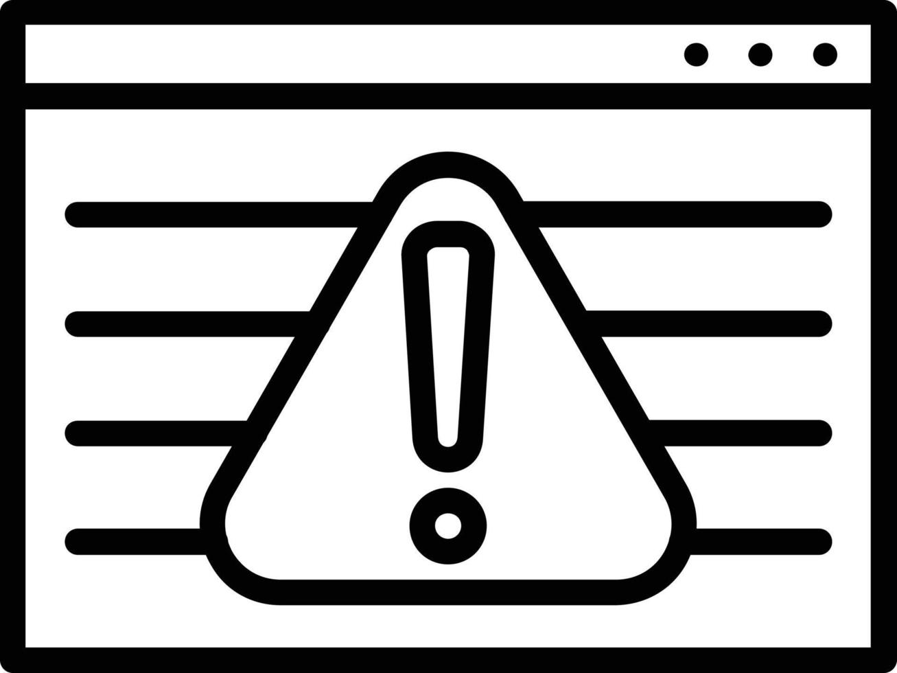 Warning Sign Vector Line Icon