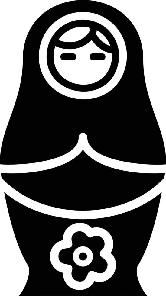 icono de vector de glifo matryoshka