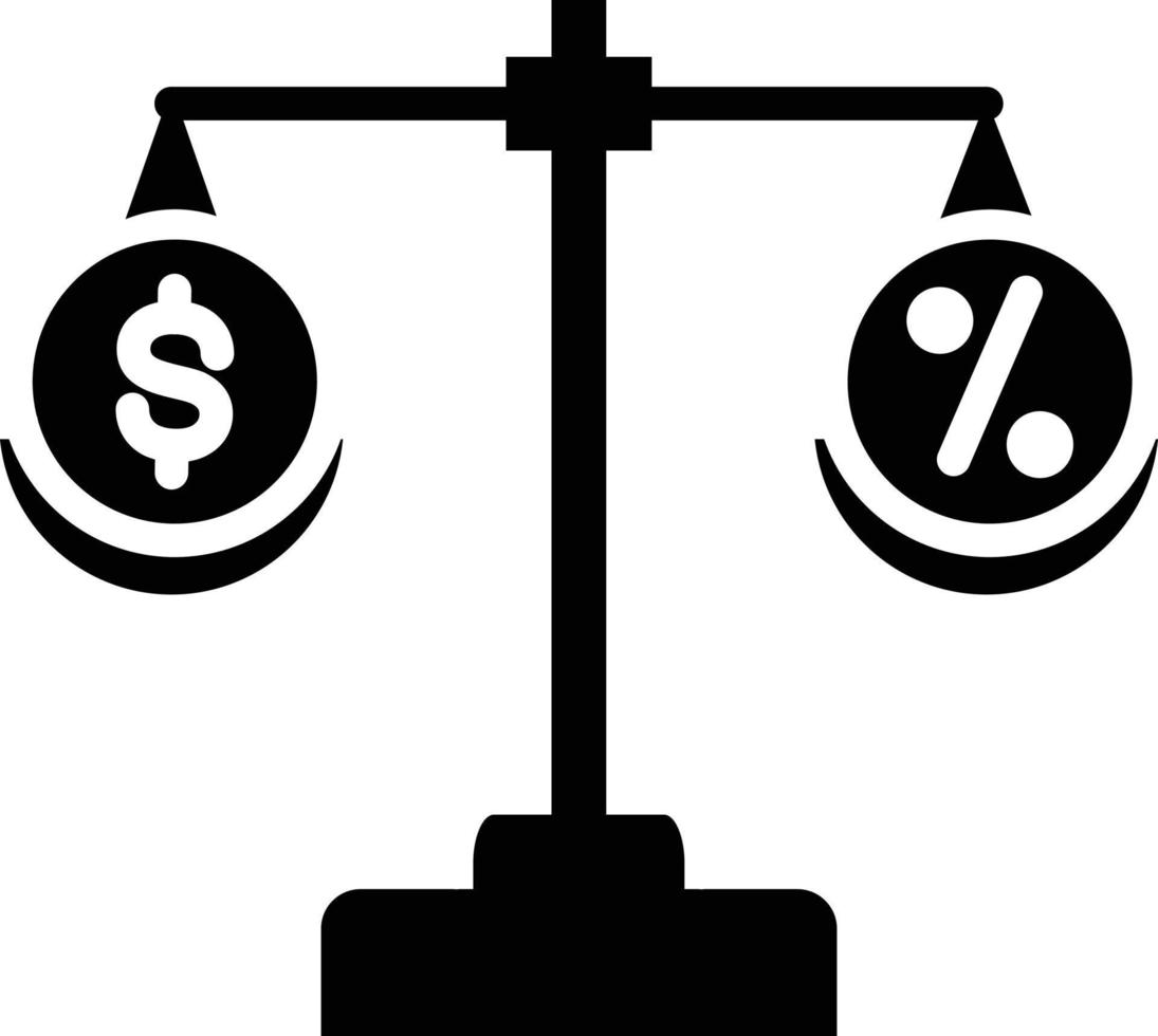 Scale Glyph Icon vector