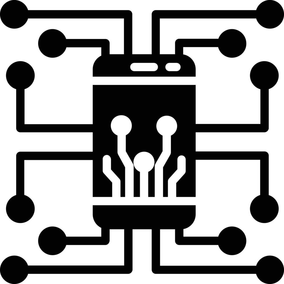 Digitalization Vector Glyph Icon