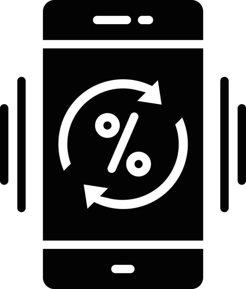 Exchange Rate Glyph Icon vector