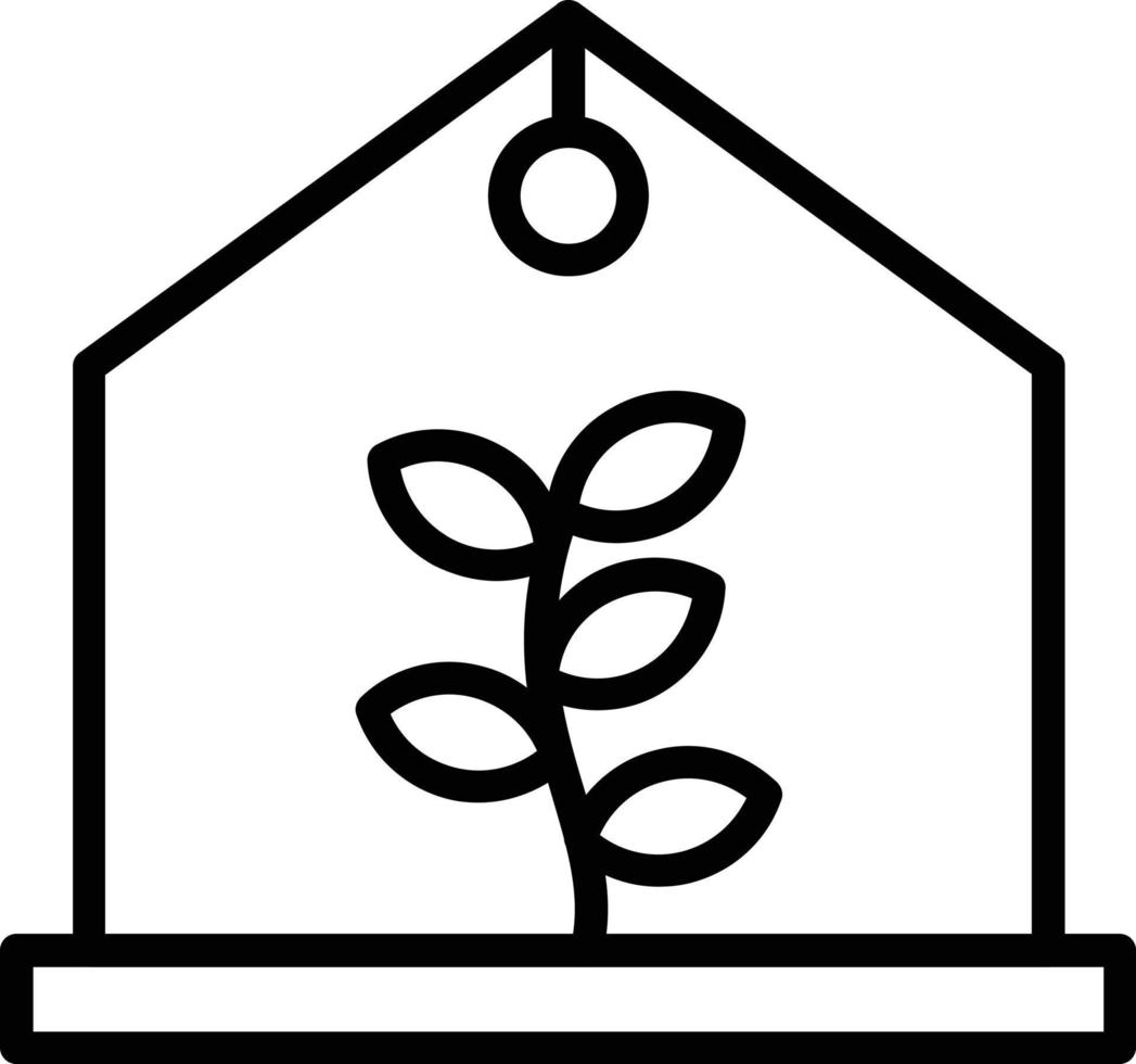 Greenhouse Vector Line Icon