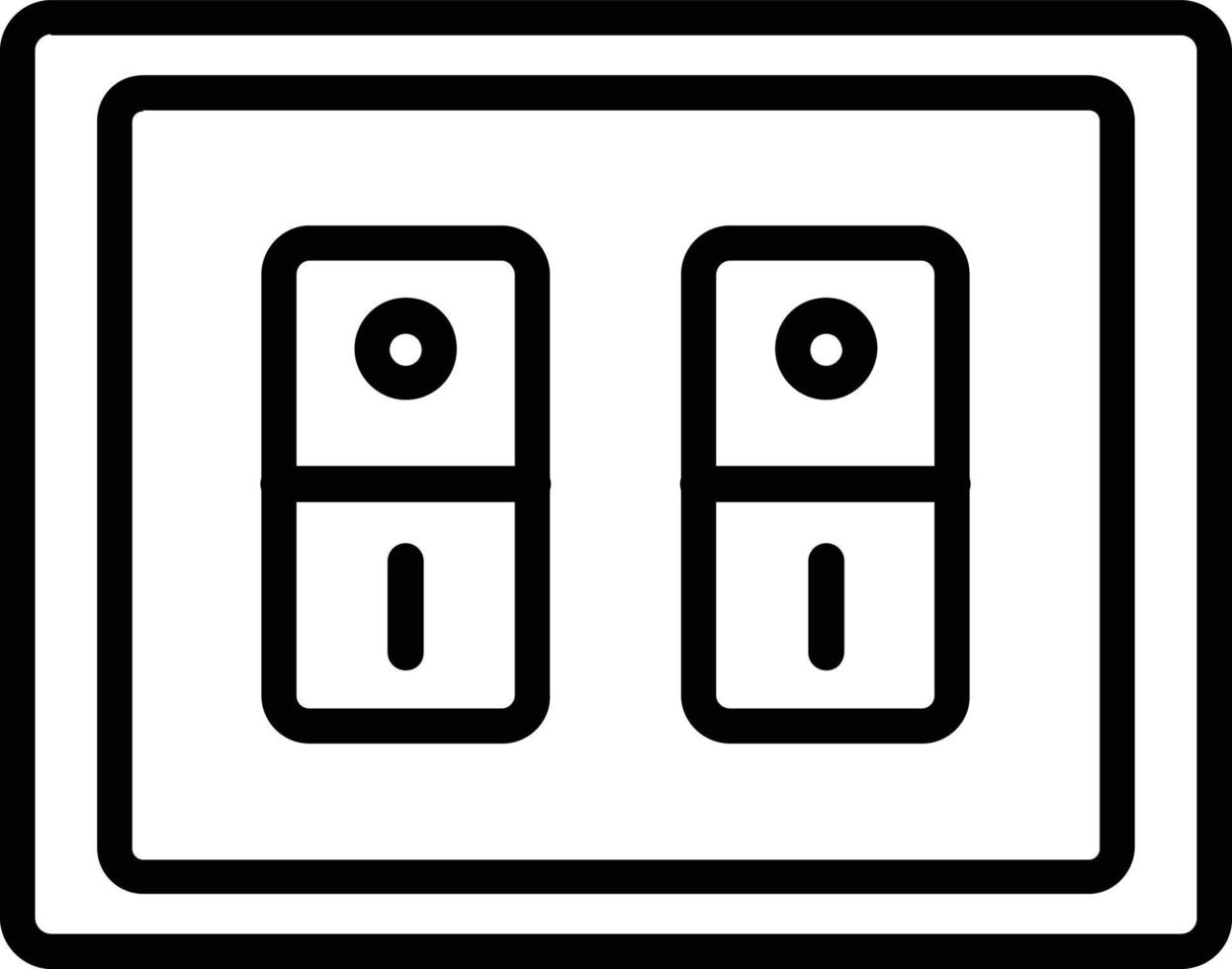 Light Switch Vector Line Icon