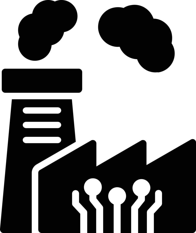 Smart Factory Vector Glyph Icon