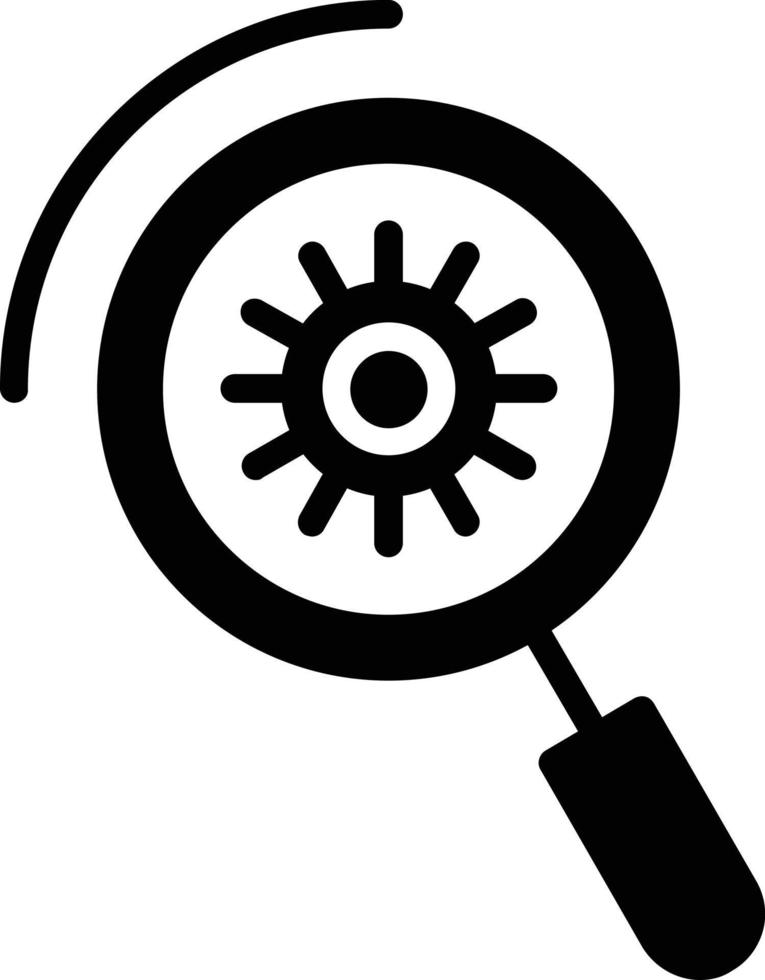 Magnification Glyph Icon Design vector