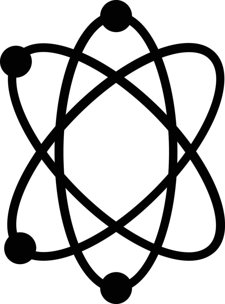Atomic Energy Glyph Icon vector