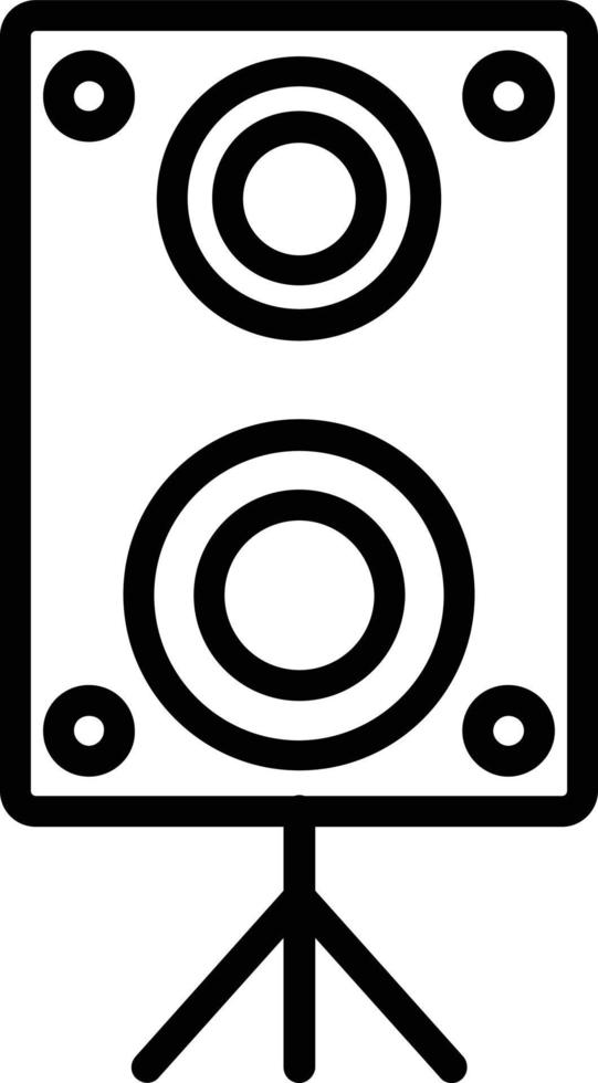 icono de línea de vector de altavoz