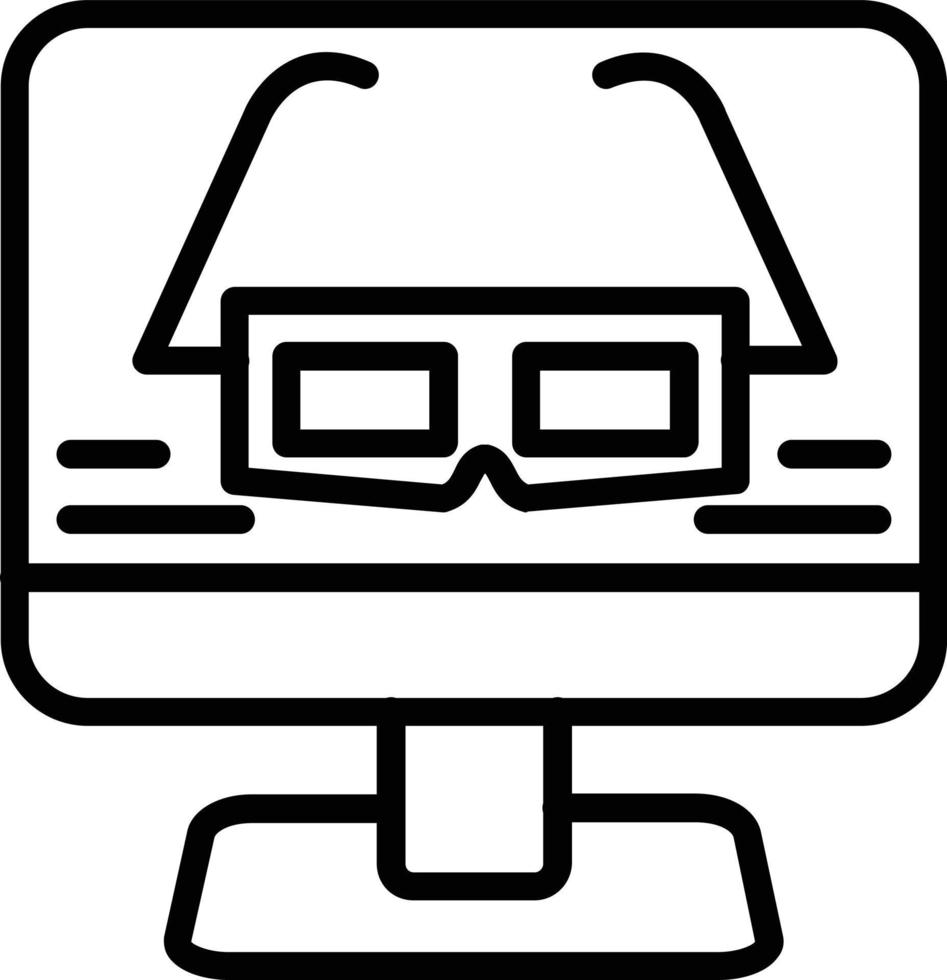 Glasses Vector Line Icon