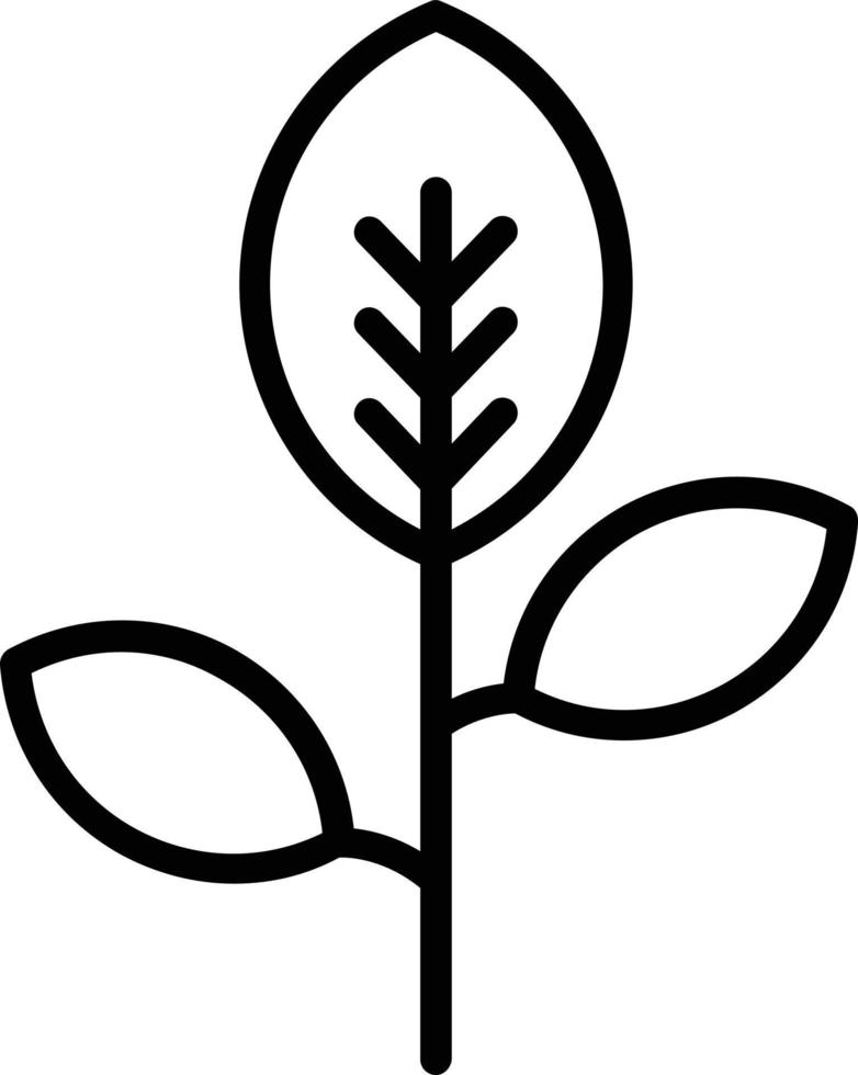Leaf Vector Line Icon