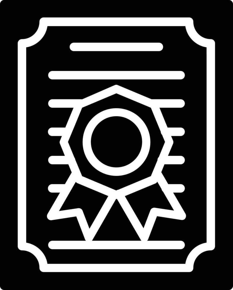 Diploma Glyph Icon vector