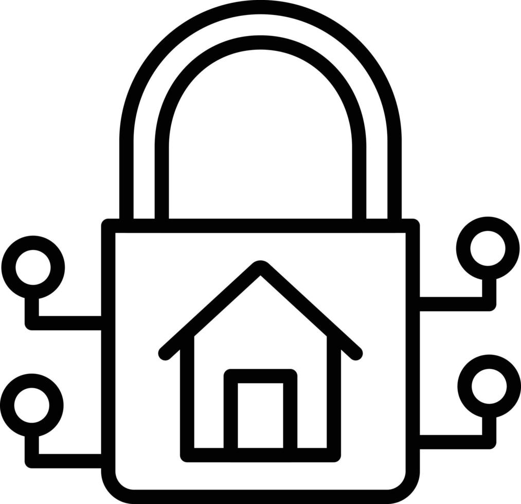 Smart Lock Vector Line Icon