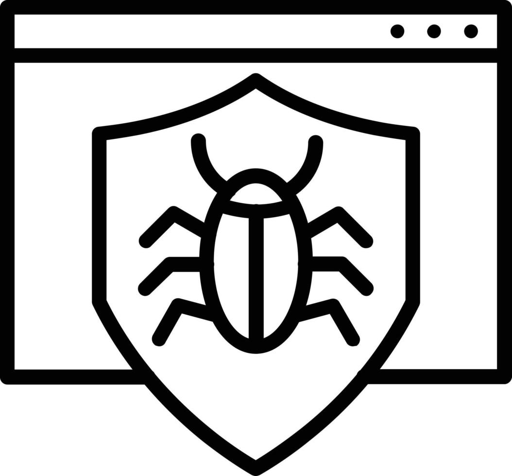 Bug Vector Line Icon