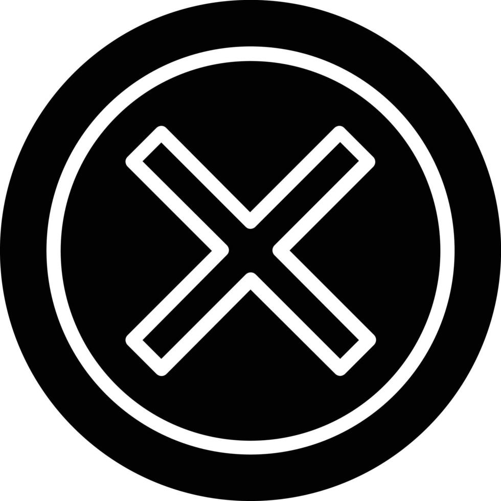 Cross Vector Glyph Icon