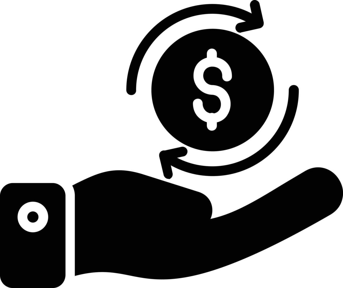 Return Of Investment Glyph Icon vector
