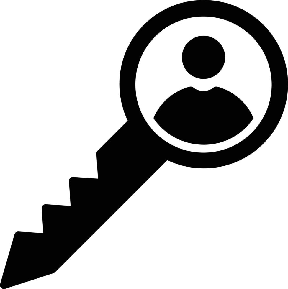 Key Glyph Vector Icon