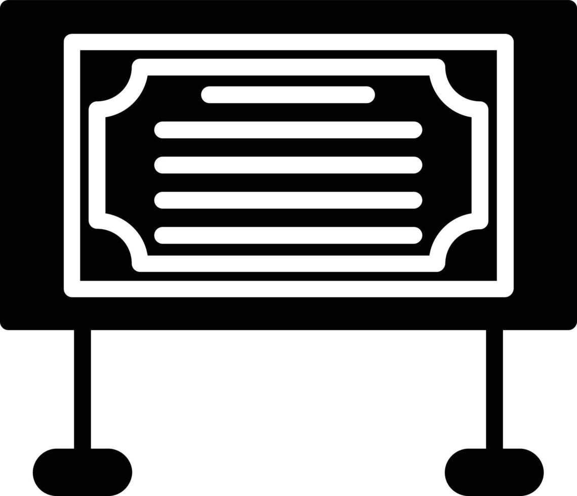 Bulletin Board Glyph Icon vector