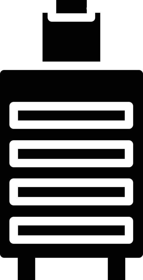 Suitcase Glyph Icon vector