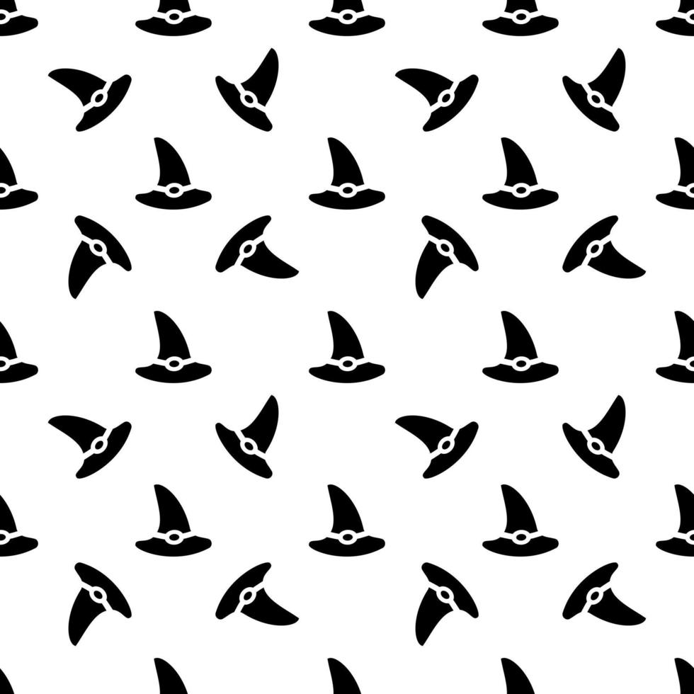 pattern with a witches hat on a red background vector