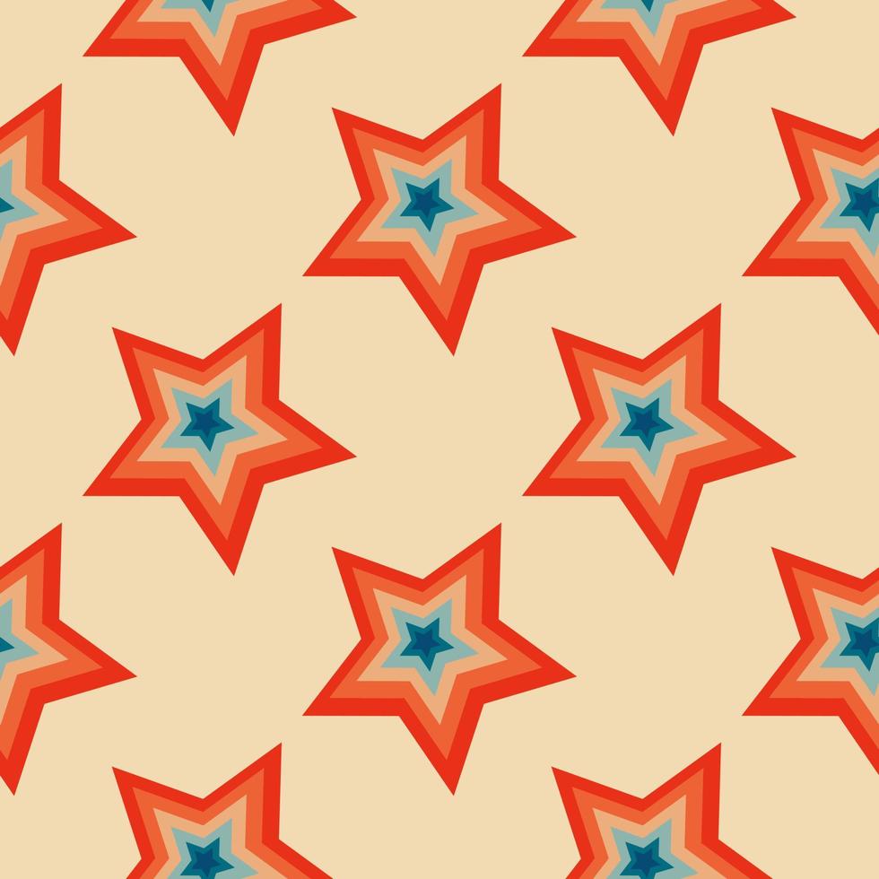 Christmas stars seamless pattern. Vintage retro pattern with stars vector