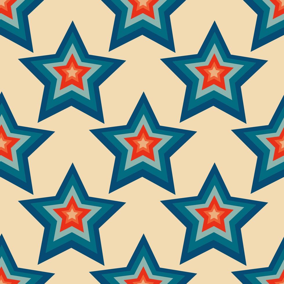 Christmas stars seamless pattern. Vintage retro pattern with stars vector