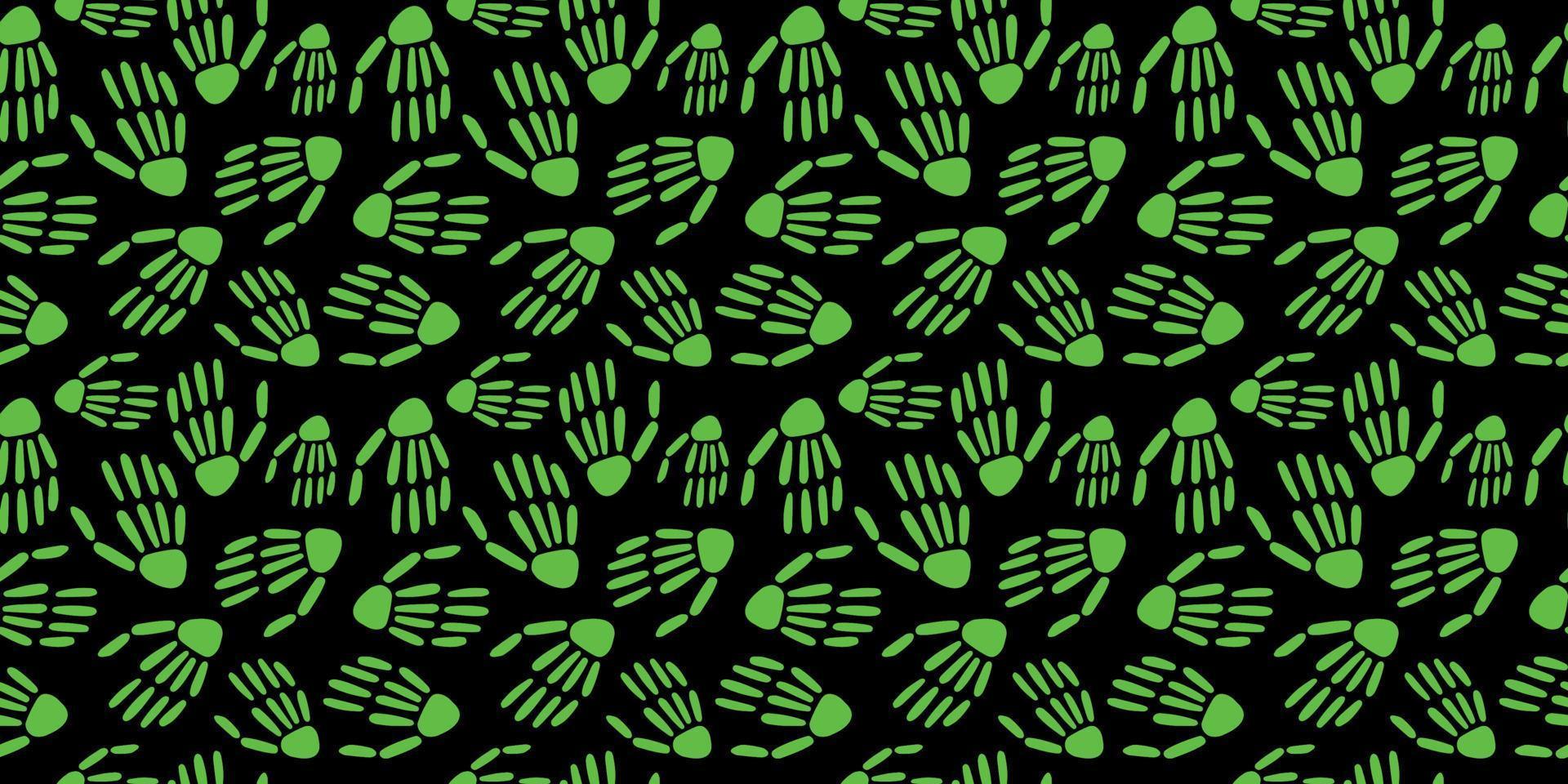 seamless pattern of Skeleton hands.Vector vector