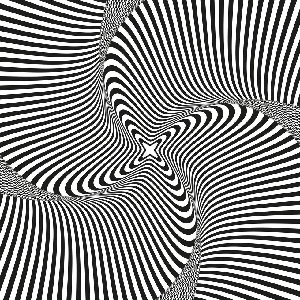 Retro groovy psychedelic wavy background vector