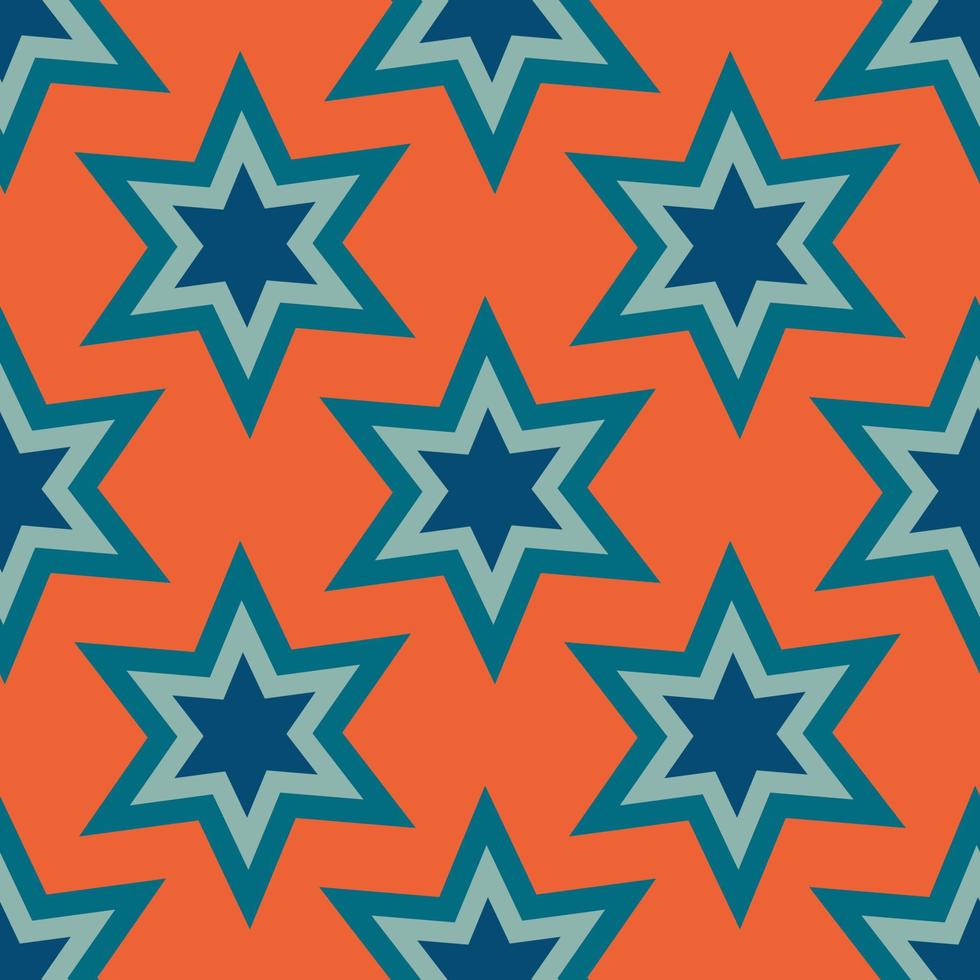 Christmas stars seamless pattern. Vintage retro pattern with stars vector