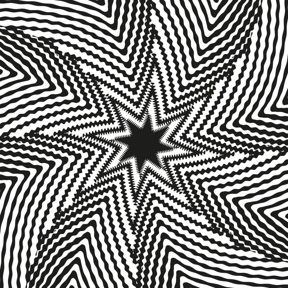 Abstract Psychedelic Star Optical Illusion 9294223 Vector