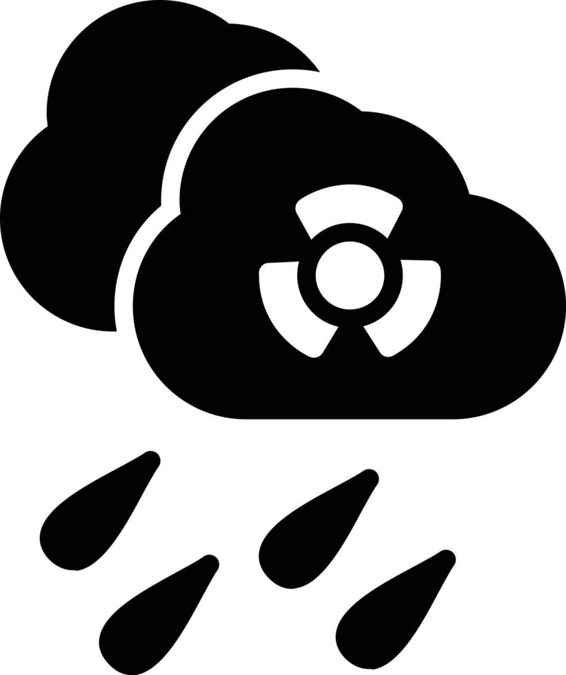 Acid Rain Glyph Icon vector