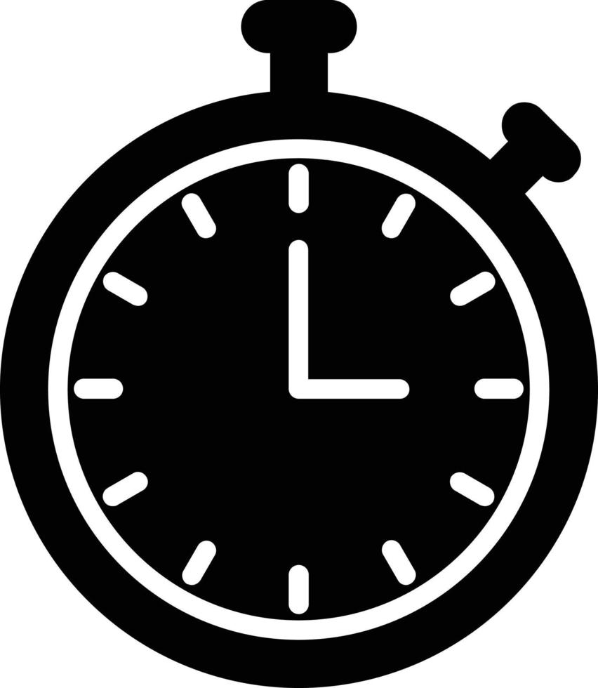 Stop Watch Glyph Icon vector