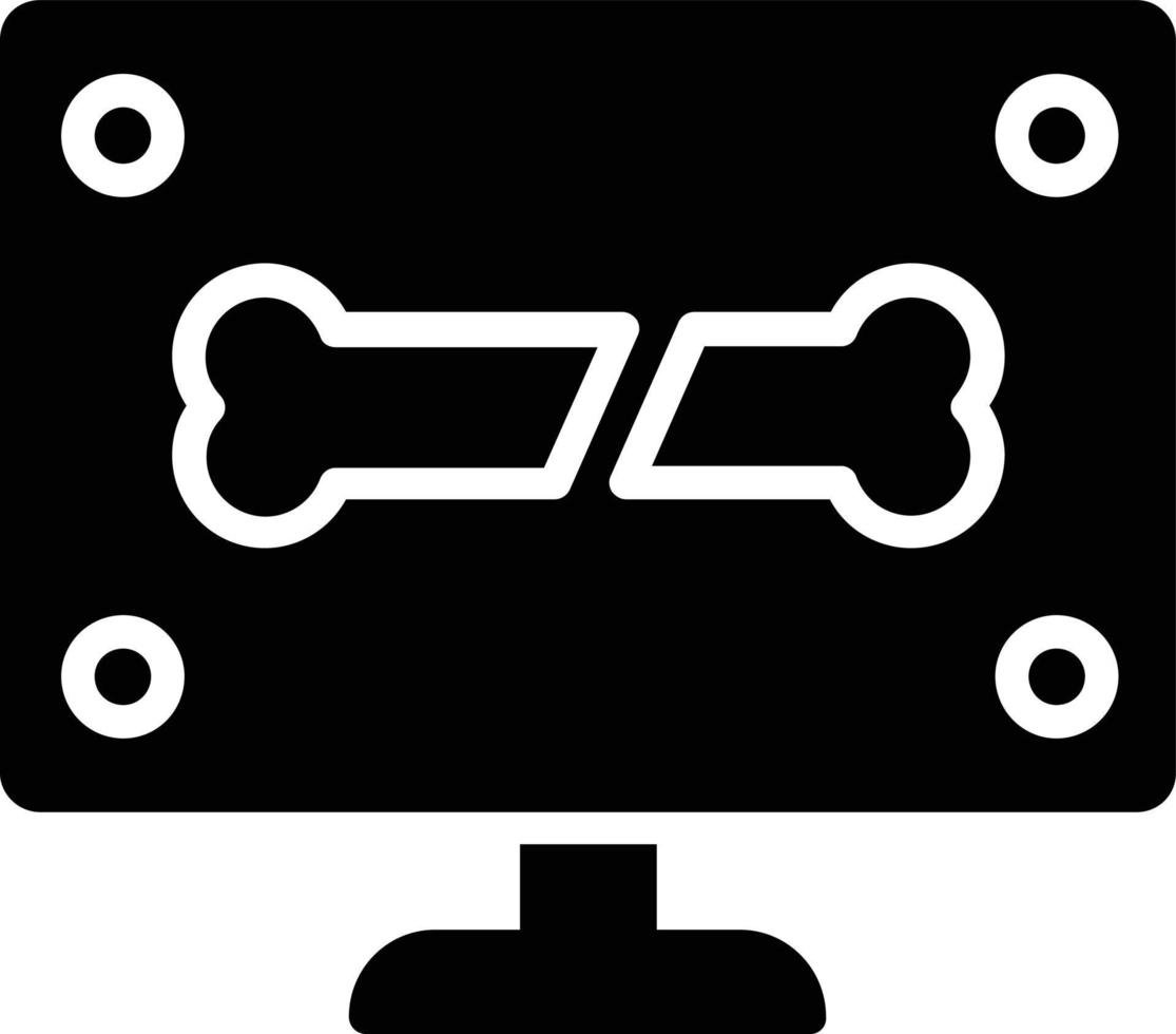 X-ray Bone Glyph Icon Design vector