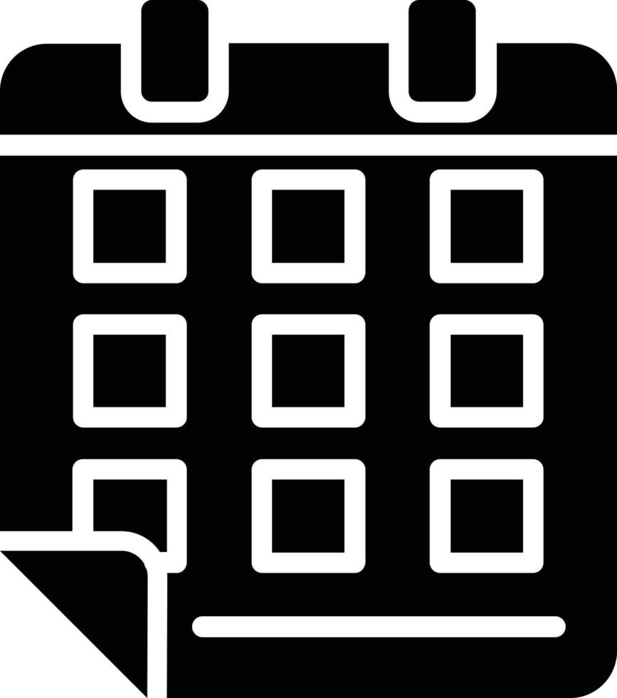 Calender Glyph Icon vector