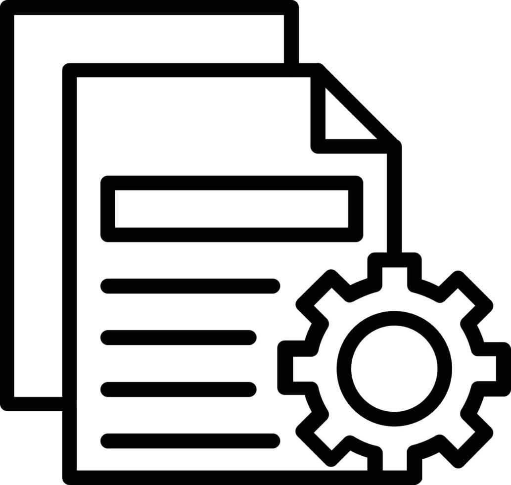 Content Management Vector Line Icon