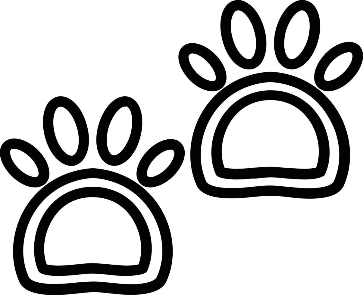 Paw Vector Line Icon