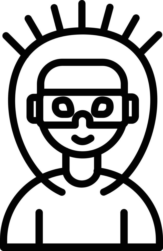Punk Vector Line Icon