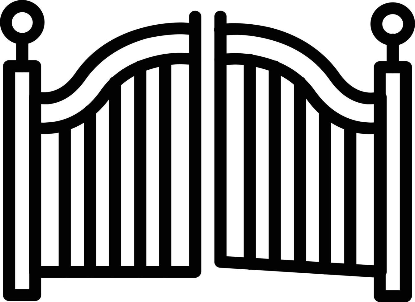 Gate Vector Line Icon