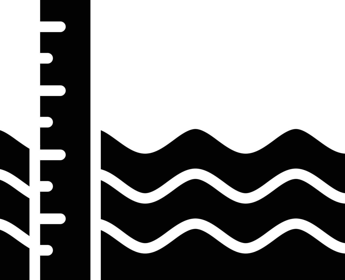 Sea level Glyph Icon vector