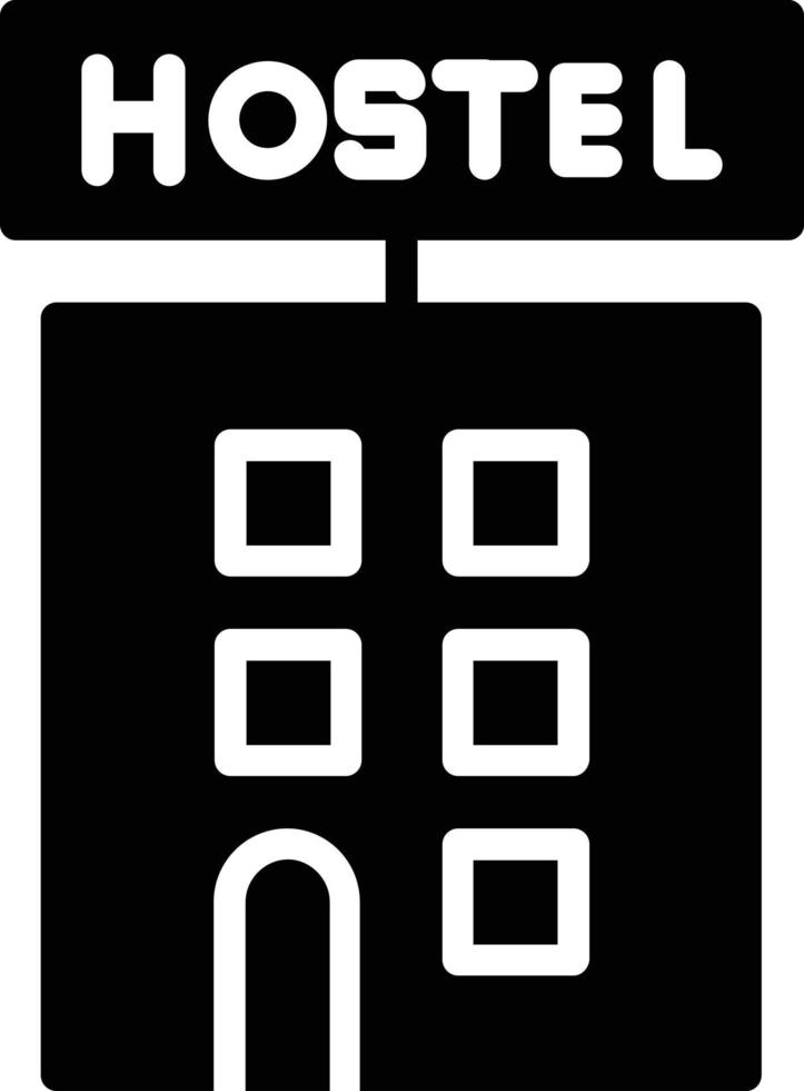 Hostel Glyph Icon vector