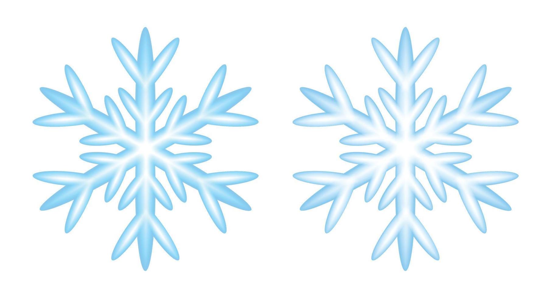 Snowflake emoji icon. Snow winter day weather symbol. Vector illustration