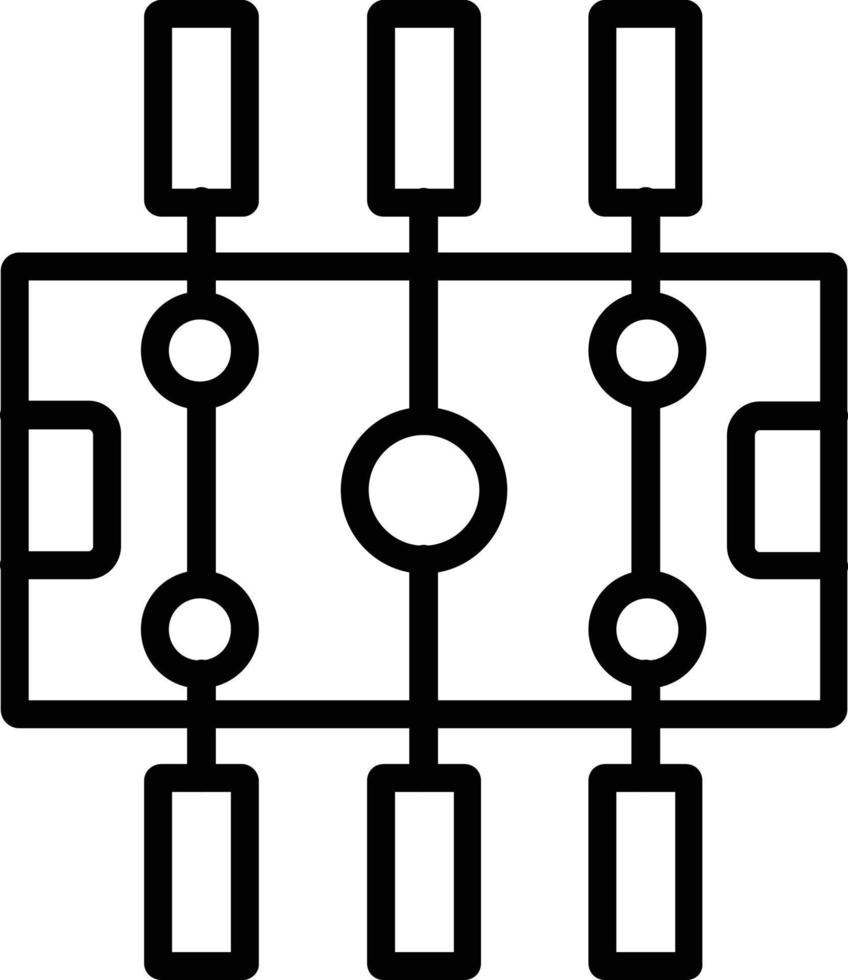 Foosball Vector Line Icon