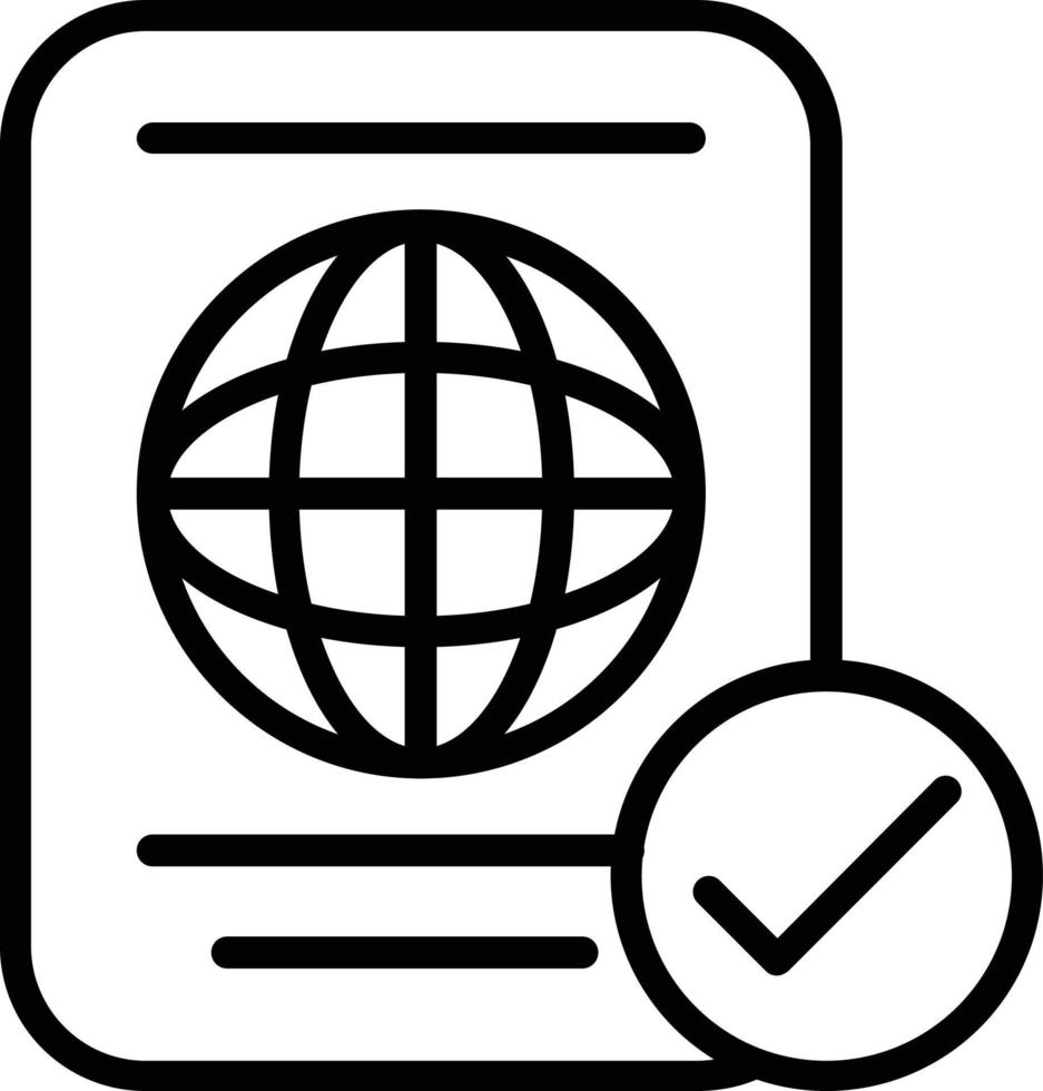 Passport Vector Line Icon