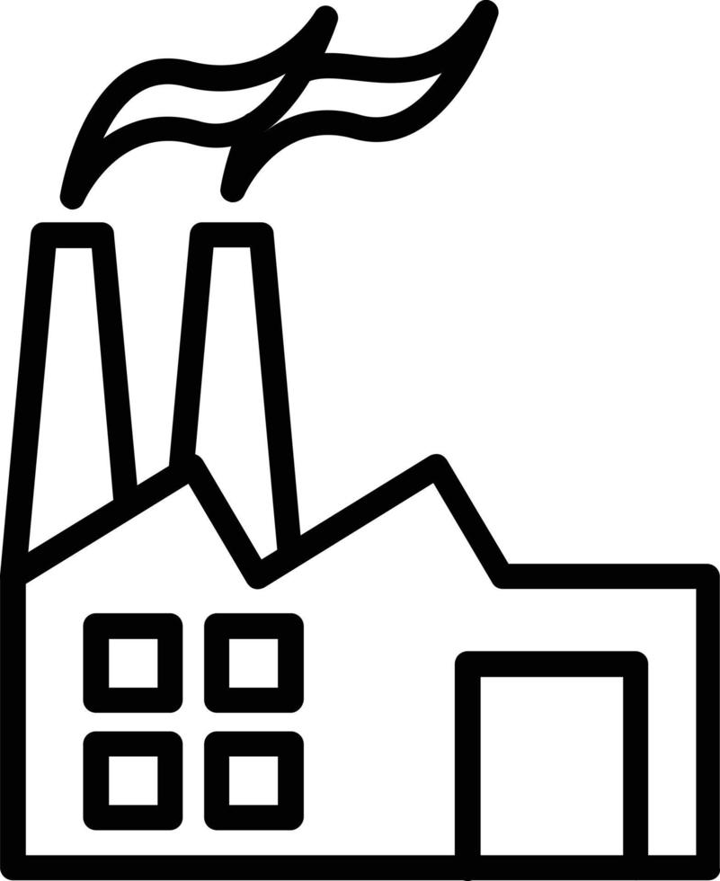 Factory Vector Line Icon