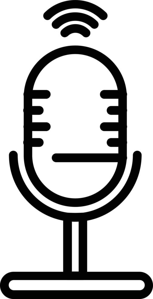 Voice Control Vector Line Icon